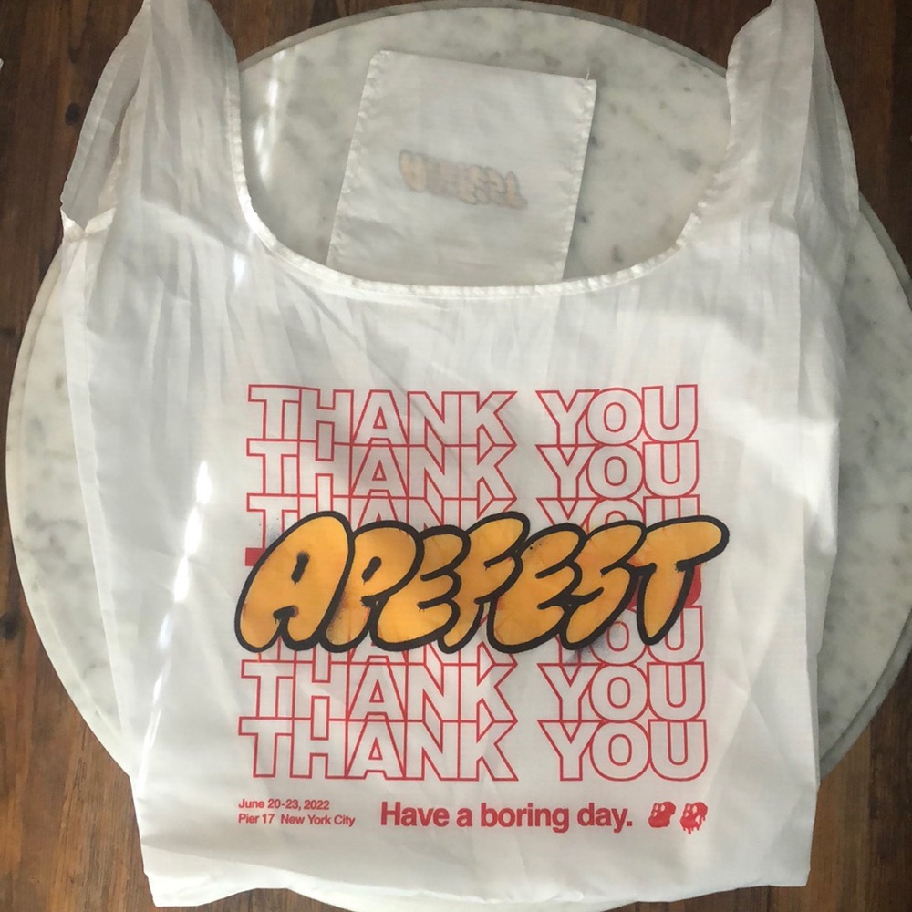 Ape Fest 2022 BYAC White Nylon Reusable Shopping Bag Bored Ape